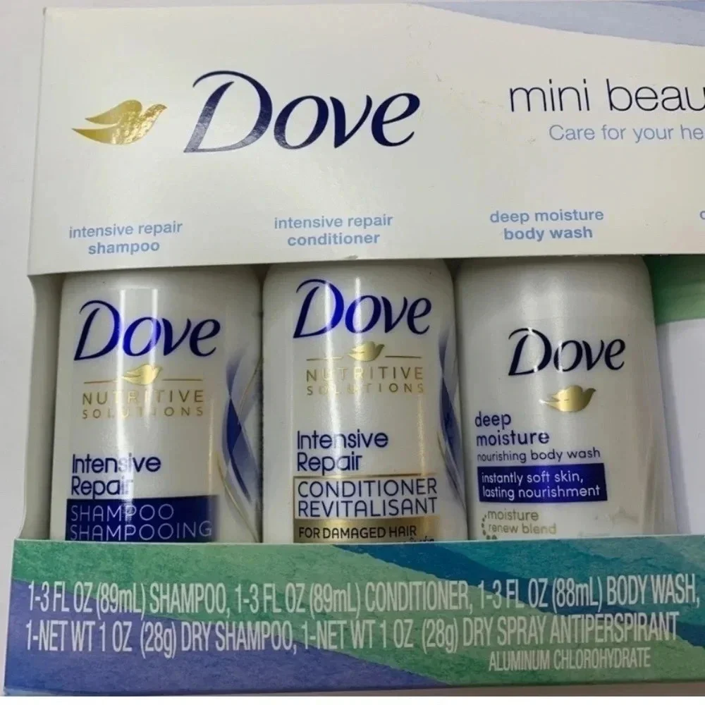 DOVE Body Wash & Beauty Essentials Travel Size Head to Toe Skin Care New